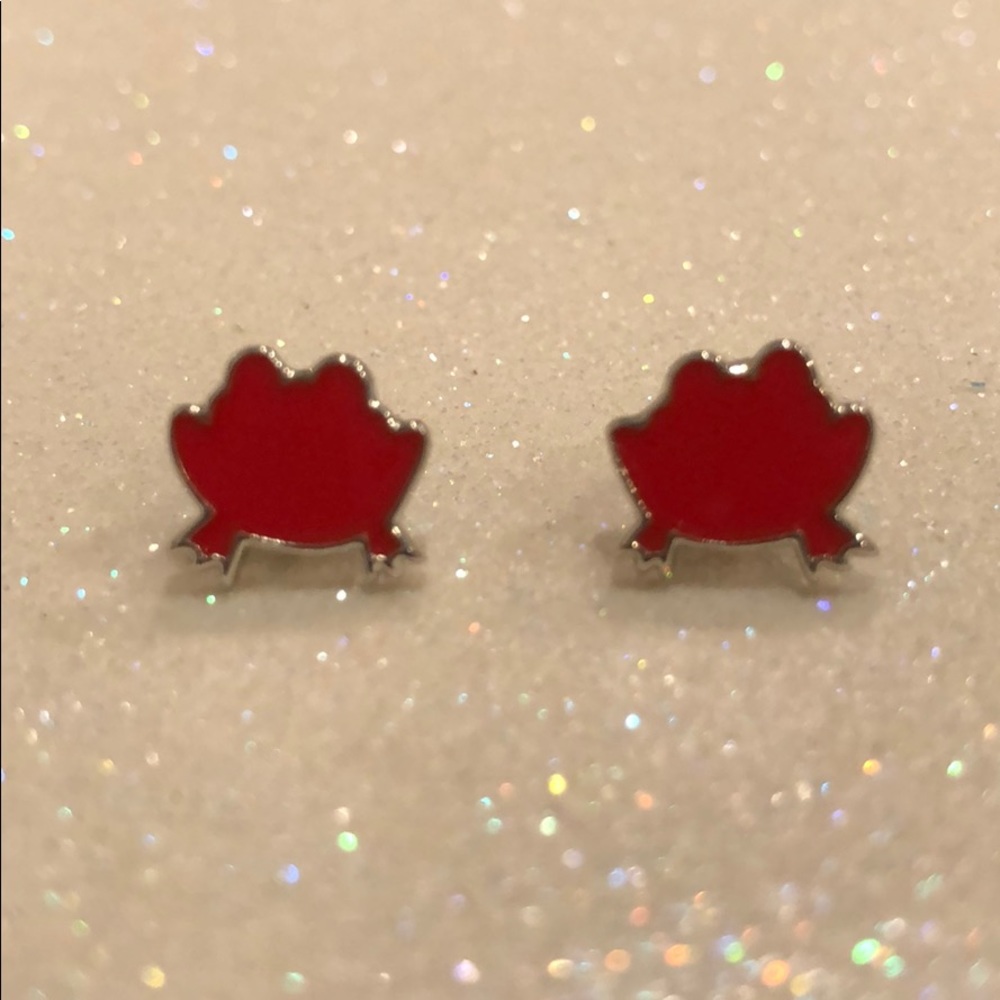 Marc by Marc Jacobs Red Enamel Frog Earrings